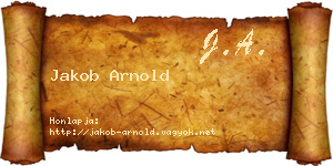 Jakob Arnold névjegykártya