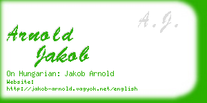 arnold jakob business card